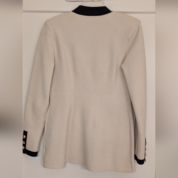 Express Women's Cream and Black Jacket Cardigan - Picture 5 of 6